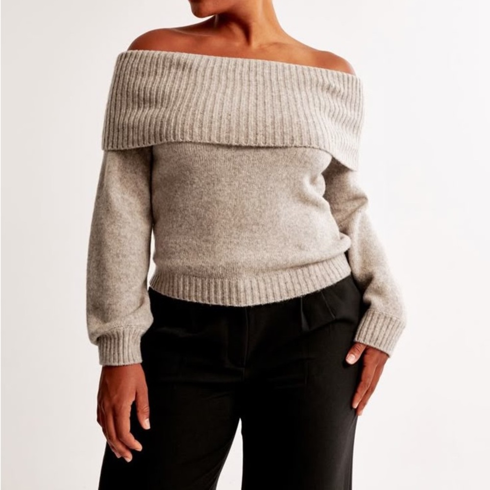 Abercrombie & Fitch off the shoulder knit sweater Large - Picture 5 of 5